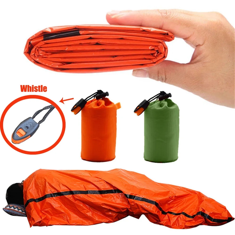 Bivy Bag Emergency - Tragbarer wasserdichter Notfall-Überlebensschlafsack, Wandern, Campingausrüstung, thermischer